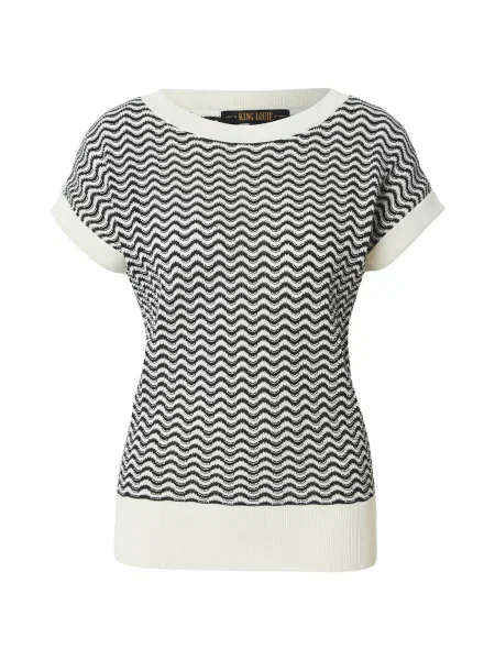 King Louie Pulover Tide crem negru