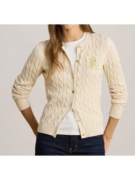 Lauren Ralph Lauren sweter beżowy biały