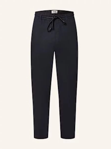 Drykorn Spodnie Deger Slim Fit Z Lnem blau granatowe
