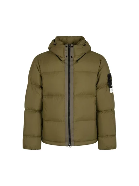 Kurtka puchowa Stone Island z kamieniami zielona