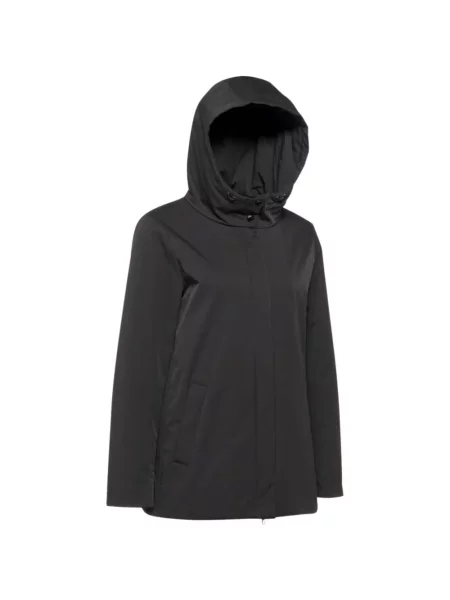 Palton Geox cu glugă negru