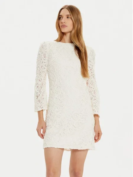 YAS Sukienka koktajlowa Elenor Écru