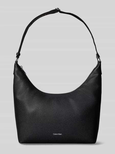 Calvin Klein torebka hobo z imitacji skóry czarna