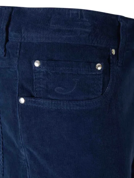 Manšestrové kalhoty Jacob Cohen s 5 kapsami modré