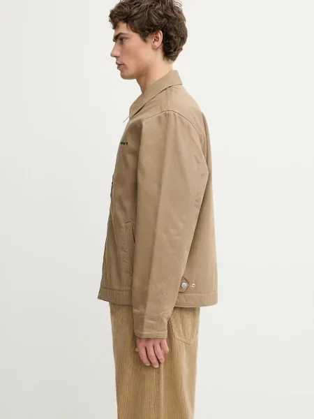 Carhartt WIP geacă jeans Module Script Jacket de tranziție bej
