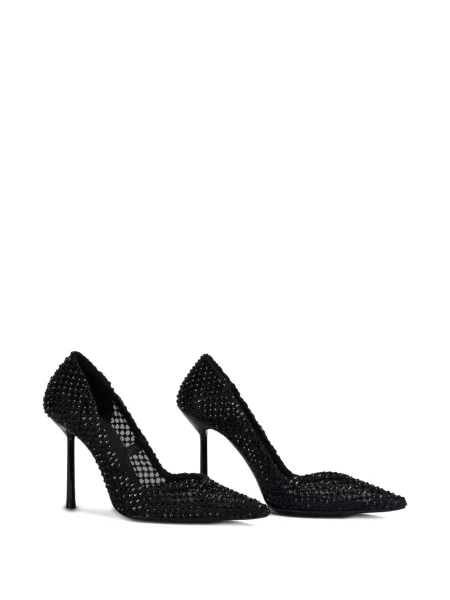 Pantofi cu toc Le Silla plasă de cristal negru