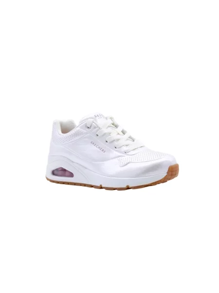 Sneakersy Skechers sznurowane casual białe