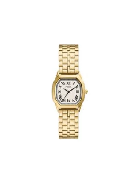 FOSSIL Analogové hodinky Harlow krémová / zlatá černá