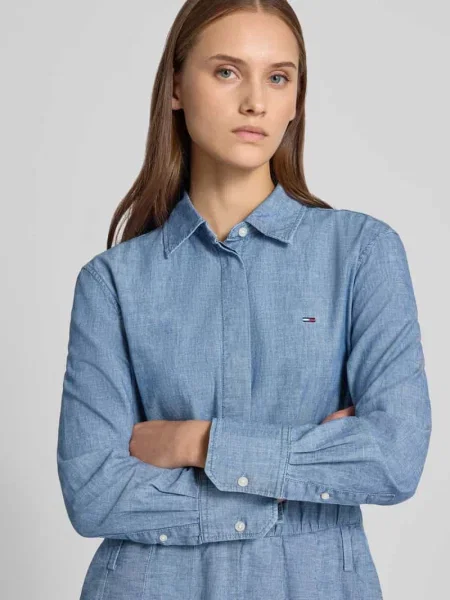 Taliowana sukienka casualowa z czystej bawełny Tommy Jeans