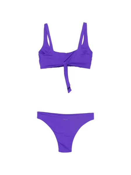 Fodros bikini Fisico nyakkendővel lila