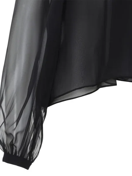 Bluză Alberta Ferretti de mătase negru