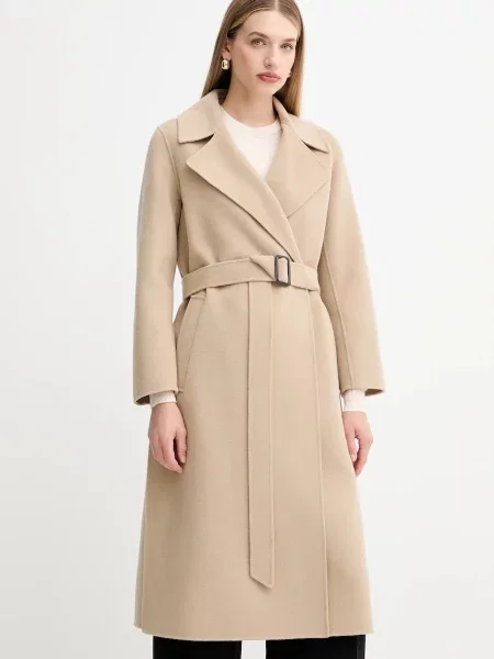 Weekend Max Mara palton de lână MANU bej