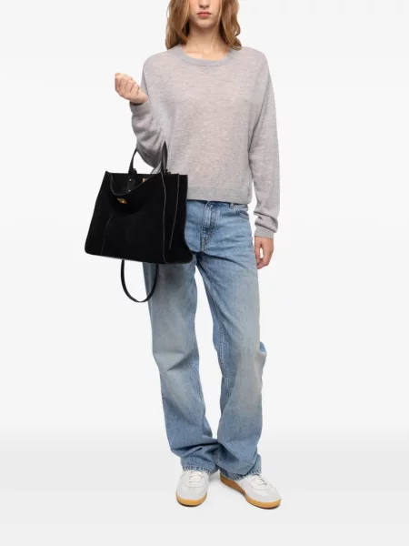 Велурена чанта Zadig&voltaire черно