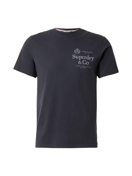 Superdry & Co Tričko Company marine modrá šedá