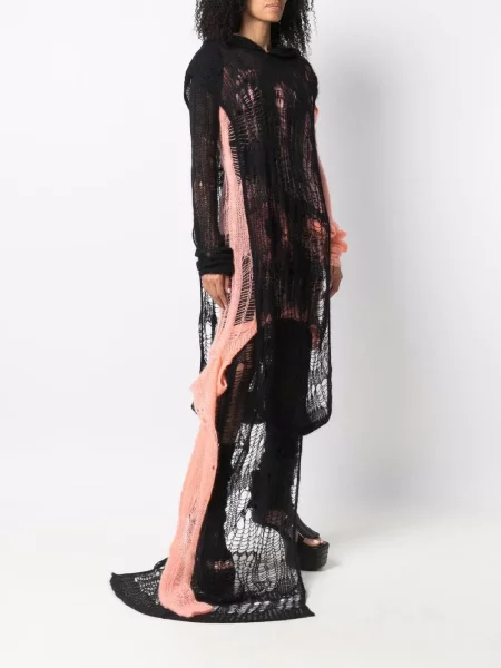 Dzianinowy top Rick Owens czarny