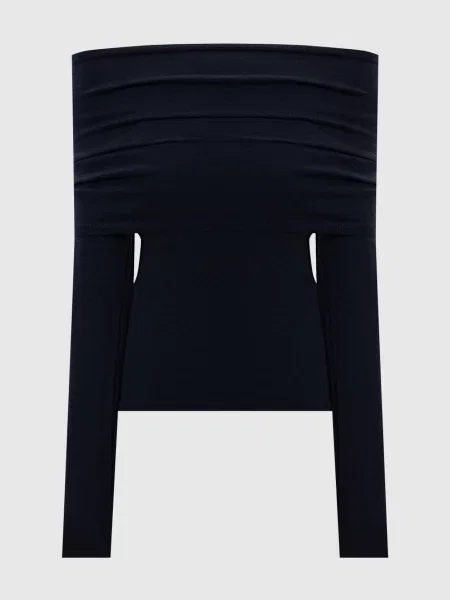 Светр MXMFARETRA з кашеміру з відкритими плечима Max Mara синій