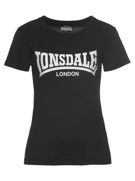 LONSDALE Tricou Cartmel negru alb
