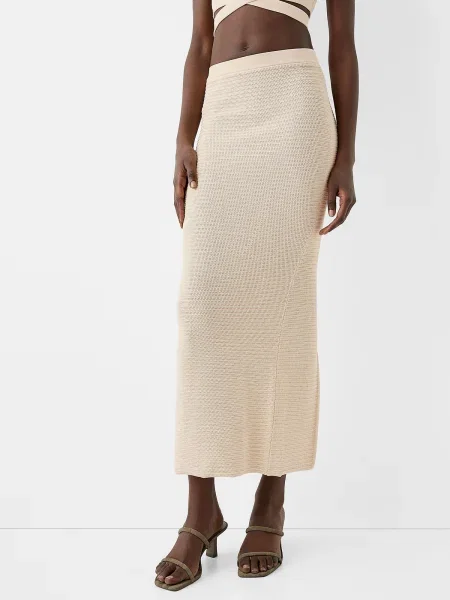 Bershka Fustă nisipiu