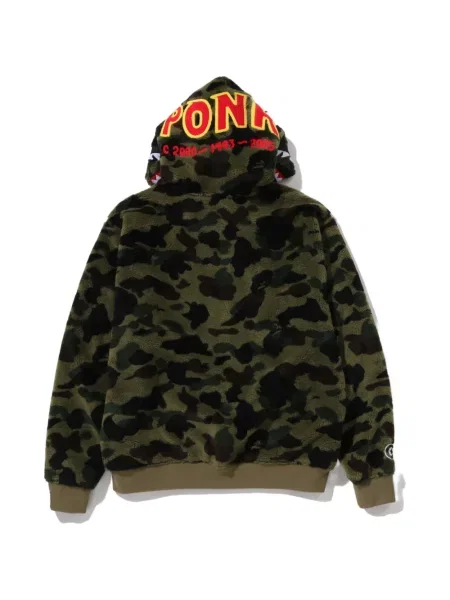 Hanorac cu glugă A Bathing Ape® cu model camuflaj verde