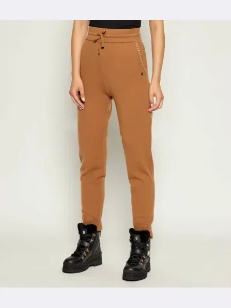 Bogner De lână pantaloni de trening LILY maro