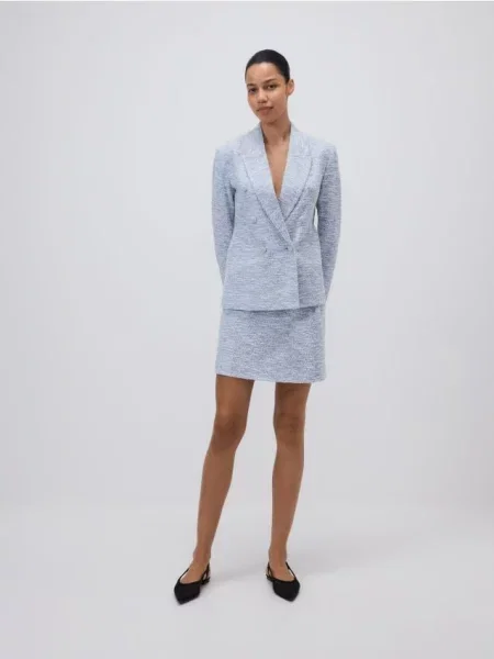 Reserved В’язана спідниця блідо-блакитний блакитна