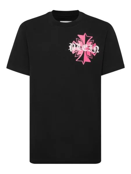 Tricou Philipp Plein cu imagine cu decolteu rotund negru