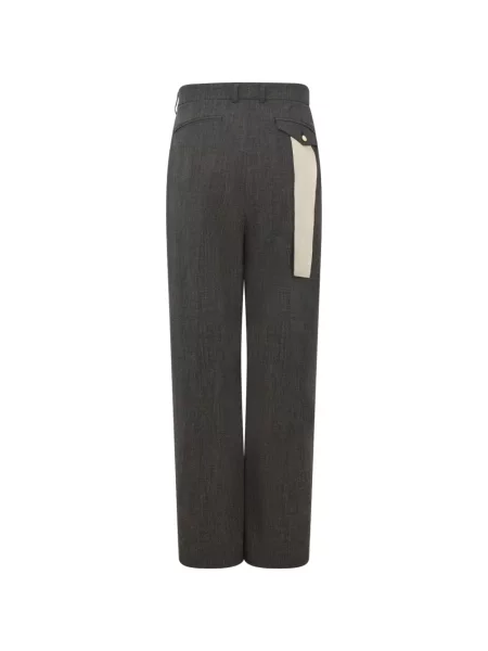 Pantaloni Thestroy plisate gri