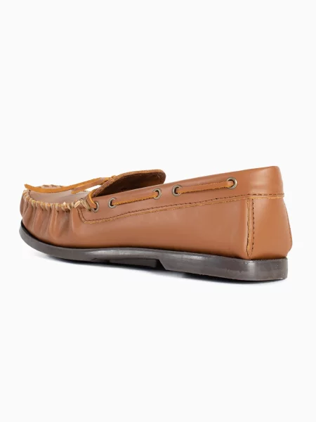 Minnetonka Mokaszin Camp Moc világos / dohánybarna / világosbarna bézs