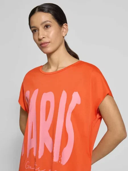 T-shirt o kroju oversized fit z mieszanki Smith And Soul pomarańczowa