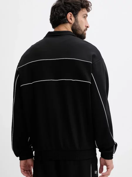 Свитер Ea7 Emporio Armani с принтом черный