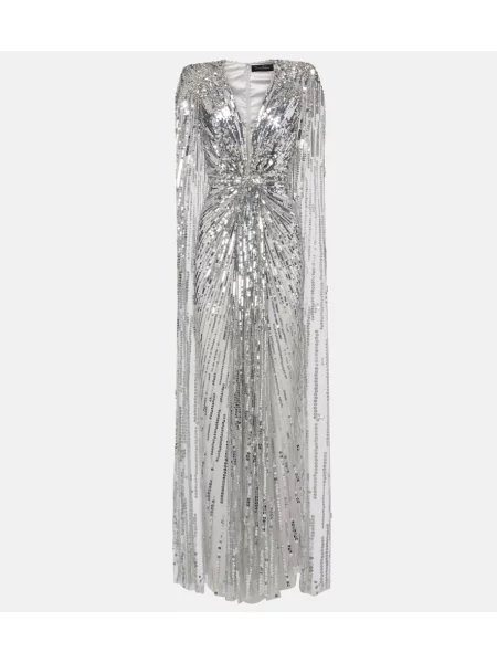 Sukienka koktajlowa Jenny Packham garniturowa złota