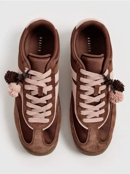 Mohito Sneakers stiliaus batai tamsiai ruda
