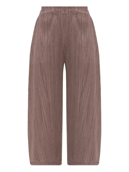 Pantaloni Pleats Please Issey Miyake plisate maro