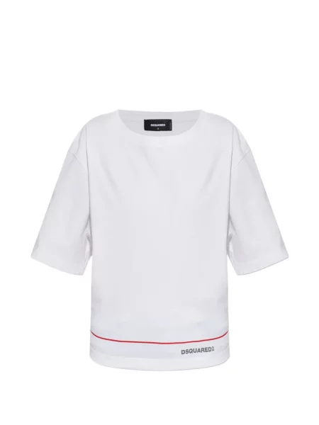 Scurt tricou Dsquared2 cu imagine alb