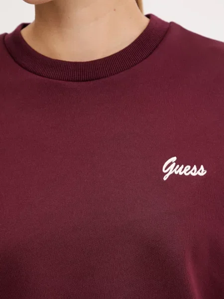 Свитер Guess с аппликацией бордовый