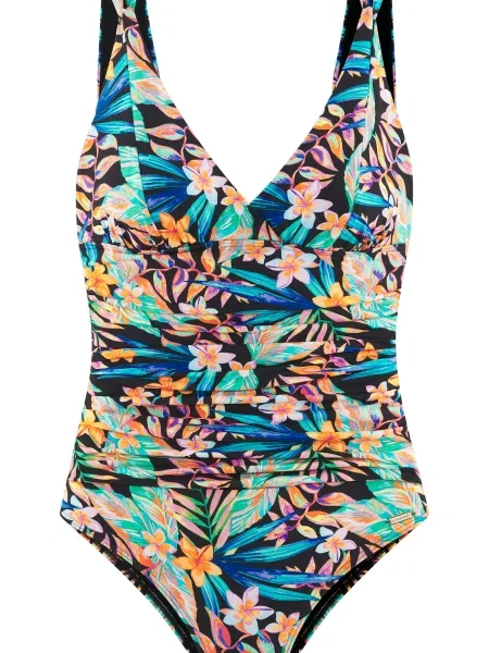 SUNSEEKER Costum de baie întreg albastru / turcoaz / portocaliu negru