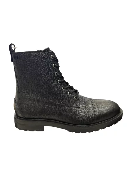 Botki Tommy Hilfiger skórzane czarne