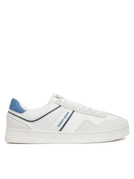 Tommy Hilfiger Obuwie Mężczyzna 42 EU Len Sneakers z polietylenu biały