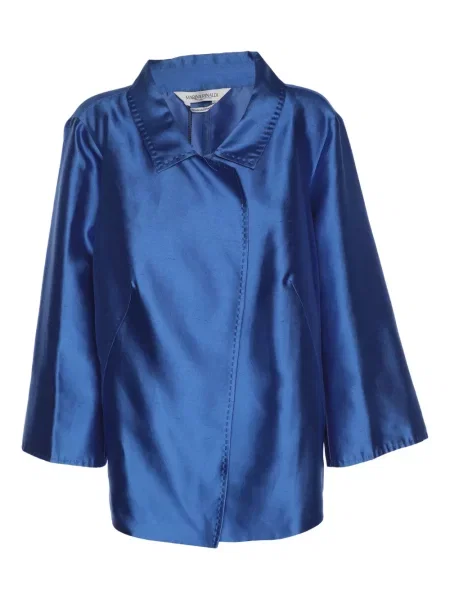 Geacă Marina Rinaldi de mătase albastru