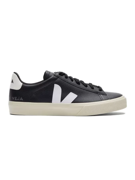 Veja Campo Chromefree Leather Black White Mężczyźni Buty sportowe Veja Czarny Size: białe