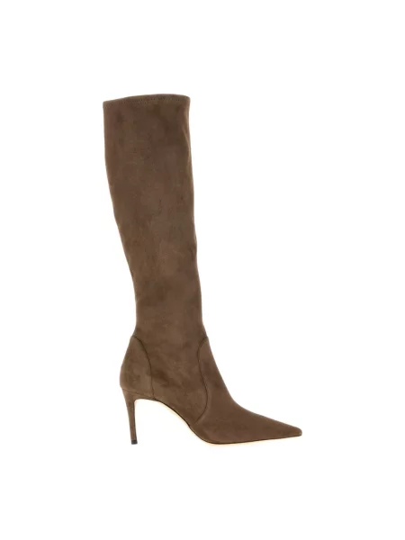 Botki Stuart Weitzman zamszowe brązowe