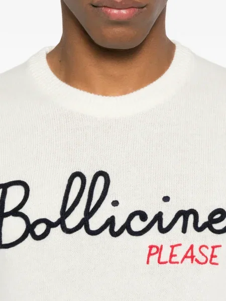 Pulover Mc2 Saint Barth cu broderie alb
