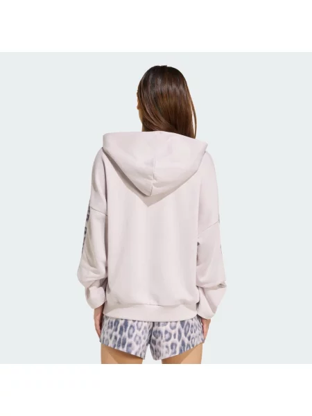 Bluza z kapturem Adidas fioletowa