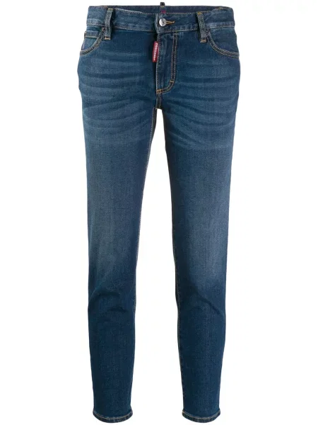 Decupat blugi Dsquared2 cu autograf albastru