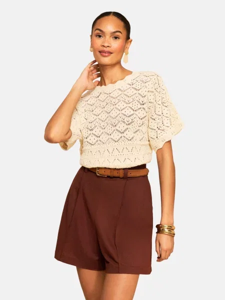 Love & roses Pulover crem