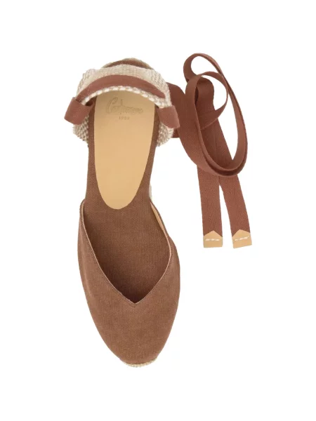 Espadrile Castaner cu legături maro
