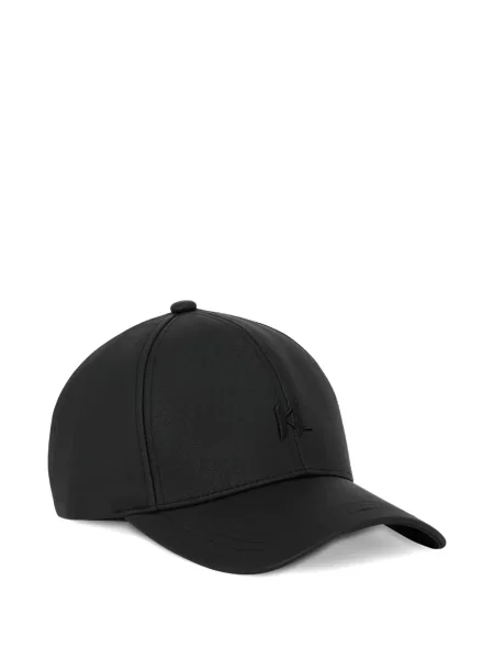 Kožna šilterica Karl Lagerfeld s vezom crna