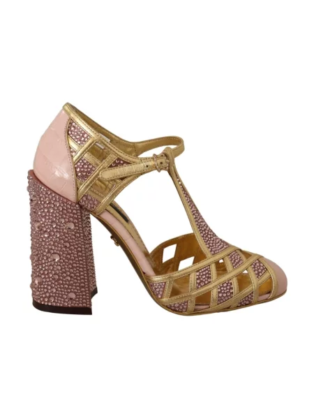 Czółenka Dolce And Gabbana skórzana żółta