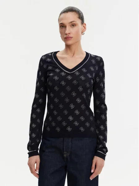 Guess sweter ROSIE lekki granatowy