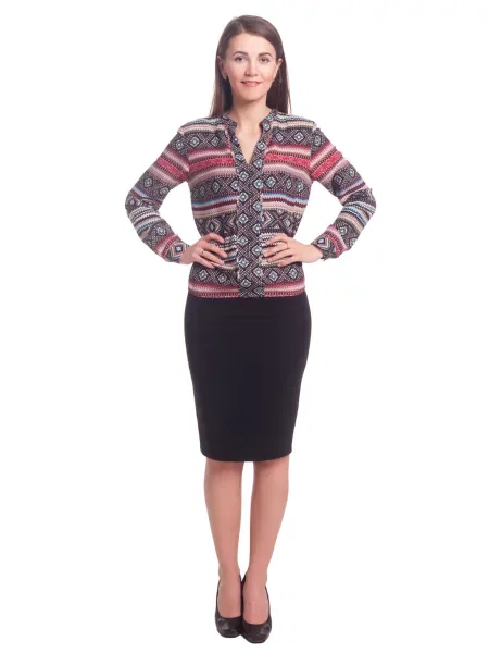 Спідниця міді LadyLike бавовна/поліестер чорний